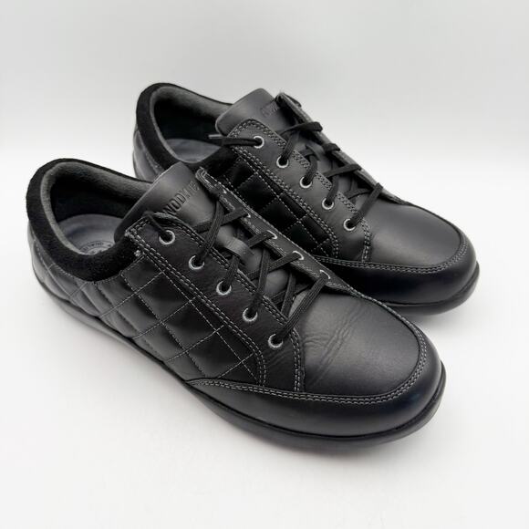 Anodyne Womens No. 75 Casual Sport Sneaker US 9.5 Wide EU 39.5 Black Leather NIB - Picture 5 of 12